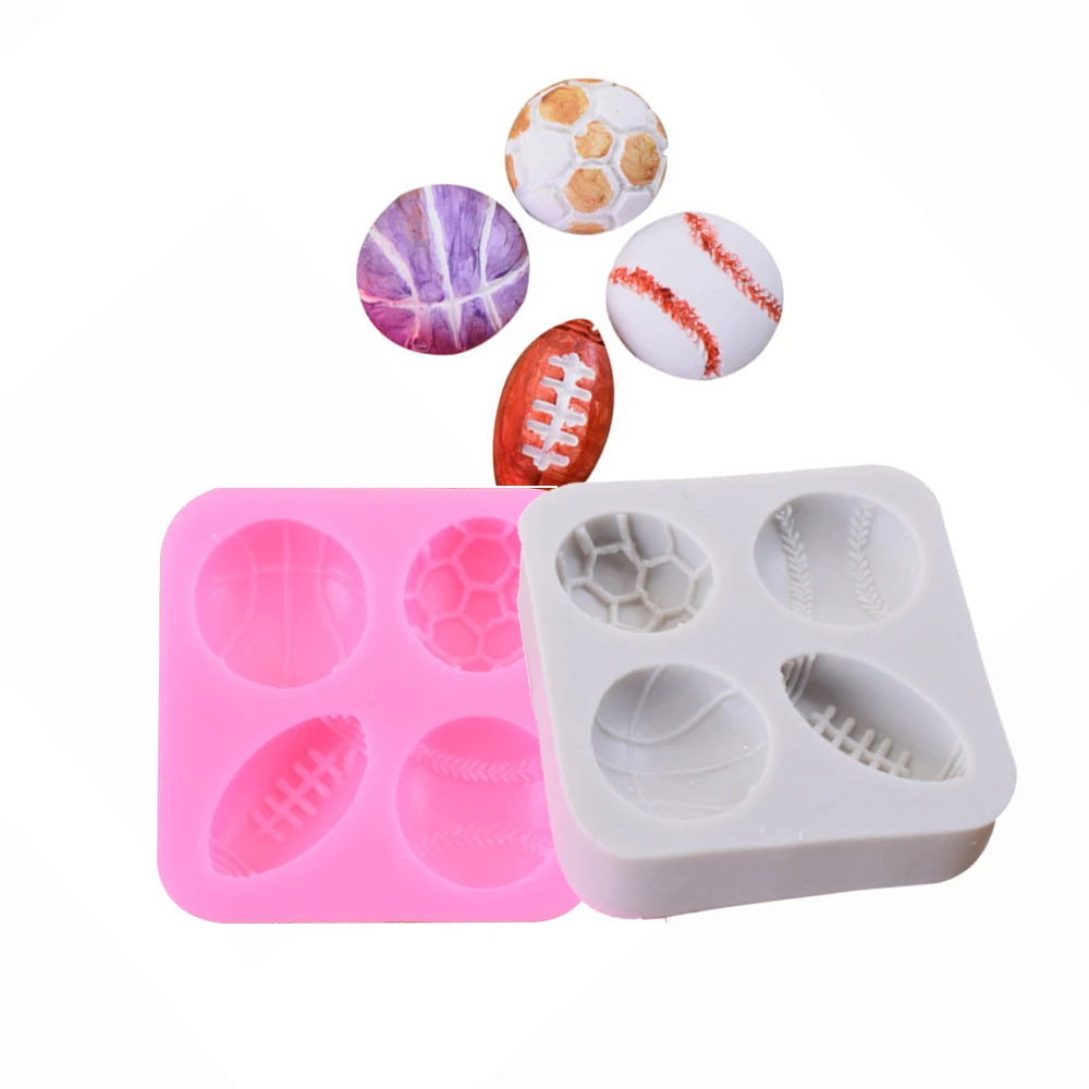 Спортивный мяч силиконовые формы Футбол Баскетбол конфеты форма для шоколадного