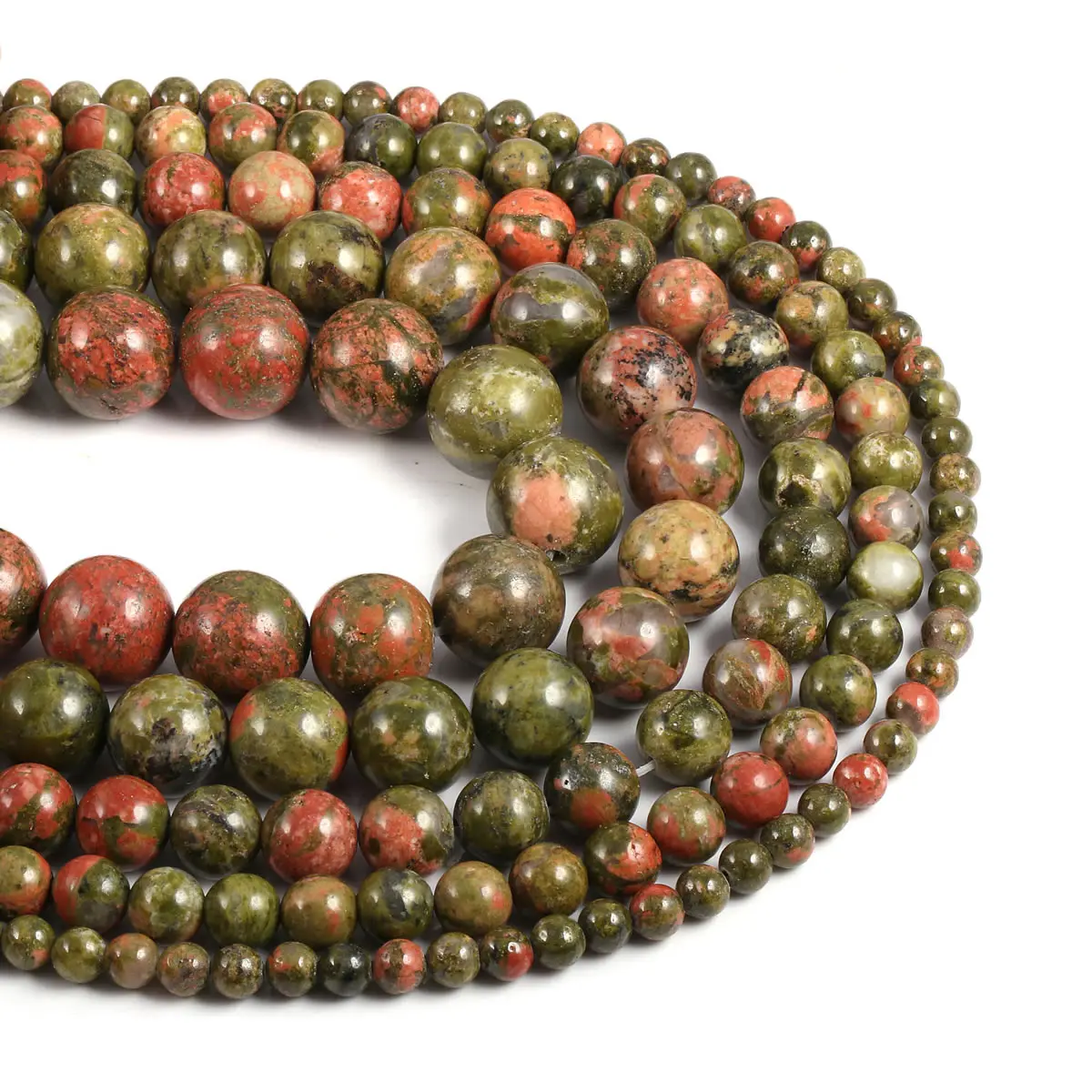 

Natural Stone Beading Flower green stone Round Loose BeadsIsolation beads For jewelry making DIY bracelet necklace accessories