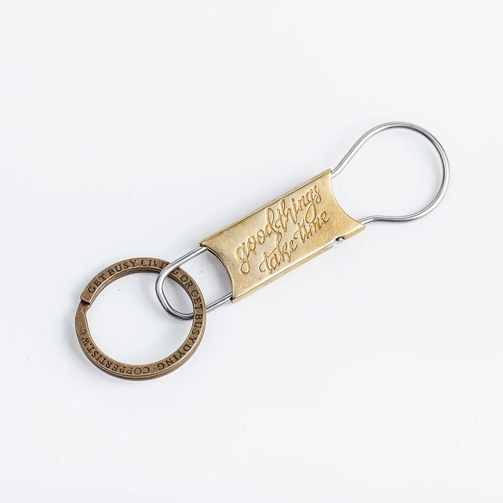 Type 2 Coppertist. Wu, винтажный латунный брелок ручной работы, дизайн, брелок, Ретро стиль, крючок, модный брелок, брелок, подвеска - Цвет: Type 2