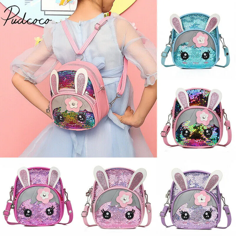 2019 детские летние аксессуары милый детский рюкзак с блестками и кроликом для
