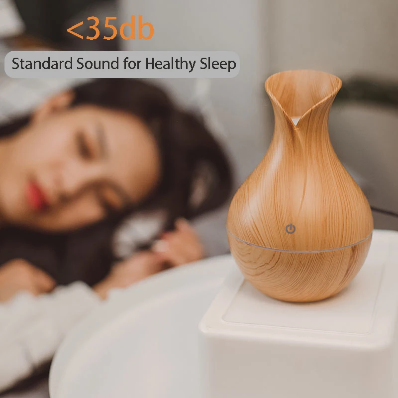 130 мл древесины увлажнитель воздуха Красочный Светодиодный светильник USB туман