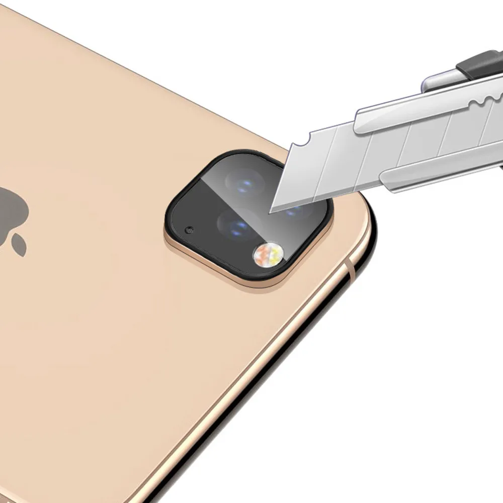 3D полный задний объектив камеры протектор экрана для iPhone 11 Pro макс. Закаленное стекло пленка алюминиевый объектив защитный чехол для iPhone 11