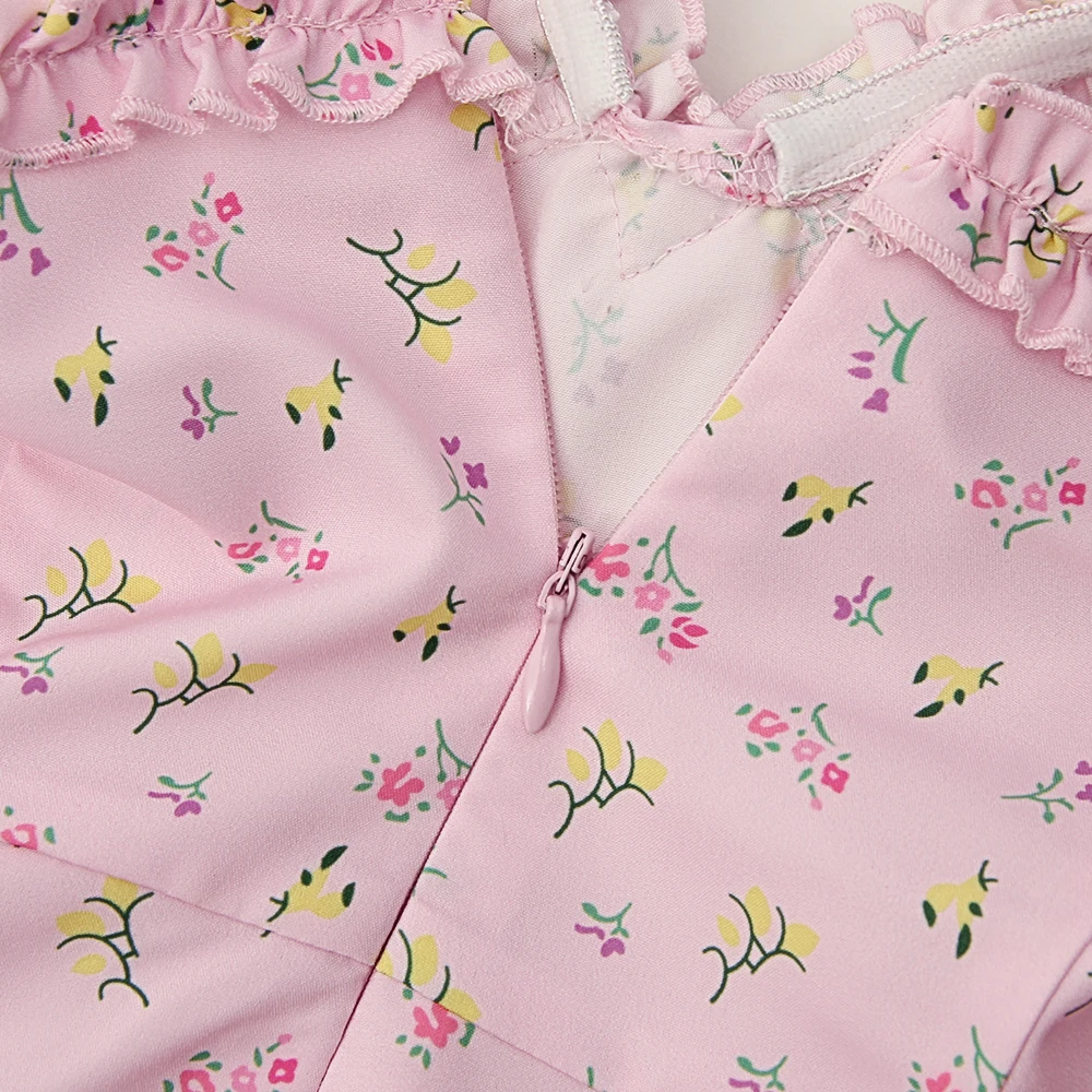 

Off The Shoulder Print flowers Midi Dress 2021 Summer Floral Side Open Beach Holiday Outfit Backless Short Sleeve Sexy Sundress