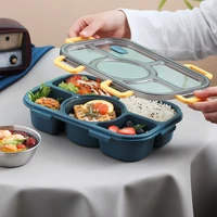 bento lunch box healthy material container plastic food snacks storage container with lids microwave dinnerware with soup cup