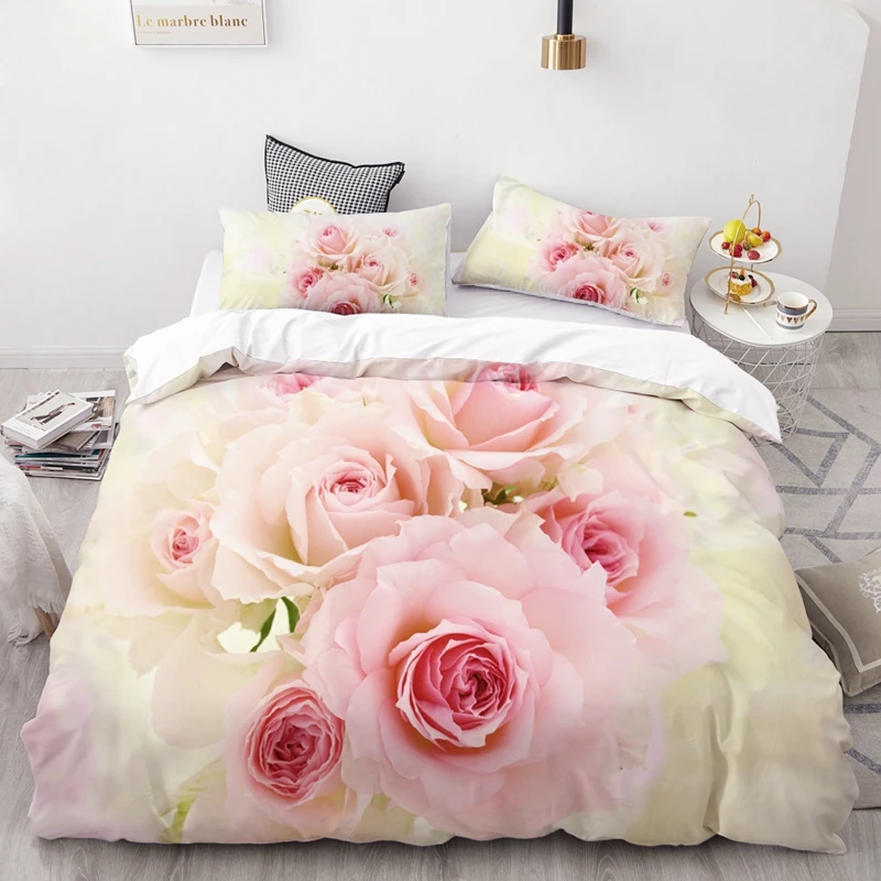 Dream NS 2019 3D Rose Cotton Queen King Twin Duvet Quilt Cover Sheet Pillowcases Wedding Bedding Set Bedspread Bedclothes | Дом и сад