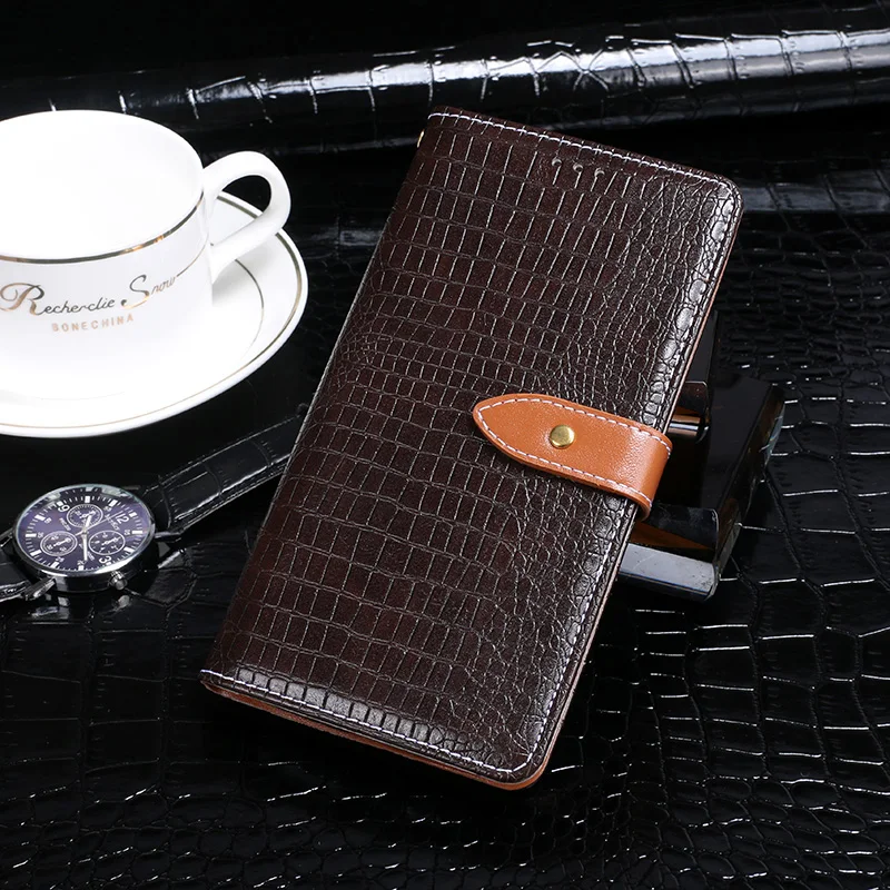 

For Oukitel K12 Case Wallet Flip Luxury Crocodile Grain Leather Capa Case for Oukitel K12 Cover Fundas Phone Bags Accessories