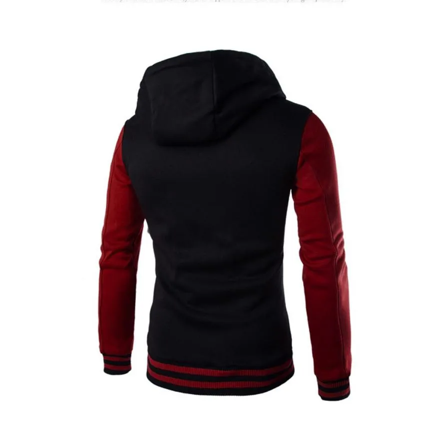 

Mens Jackets And Coats Fashion Outwear Sweater Slim Winter Hoodie Warm Coat Hooded Jacket Sweatshirt Hit Color Male Overcoat #10