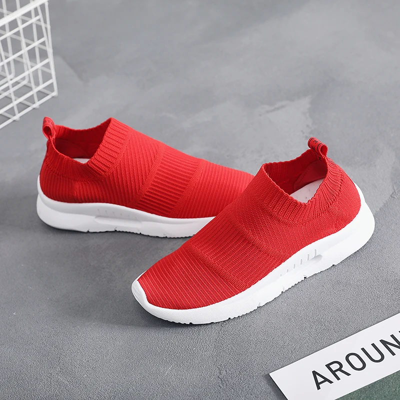 Tenis Feminino Tenis Mujer 2020 Women Tennis Shoes slip on black red Female Trainer Chaussure Femme Students Tennis Flat Sneaker