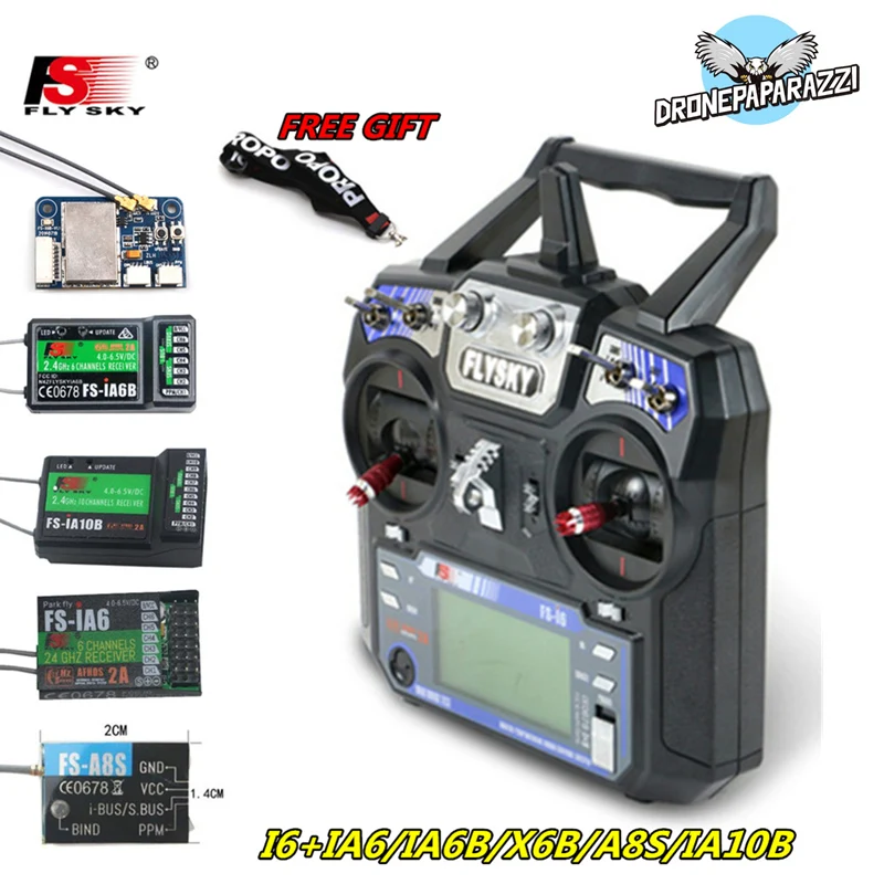 FLYSKY FS-i6 I6 2 4G 6CH AFHDS 2A радиопередатчик с FS-iA6 IA6B A8S X6B IA10B приемник для дрона