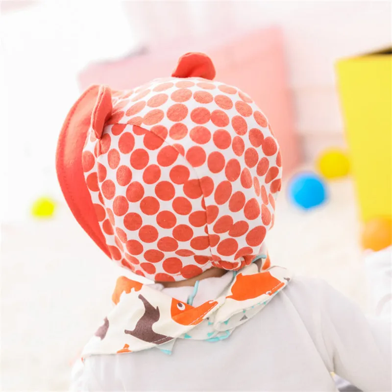 Детские вязаные шапочки в горошек для новорожденных мальчиков и девочек