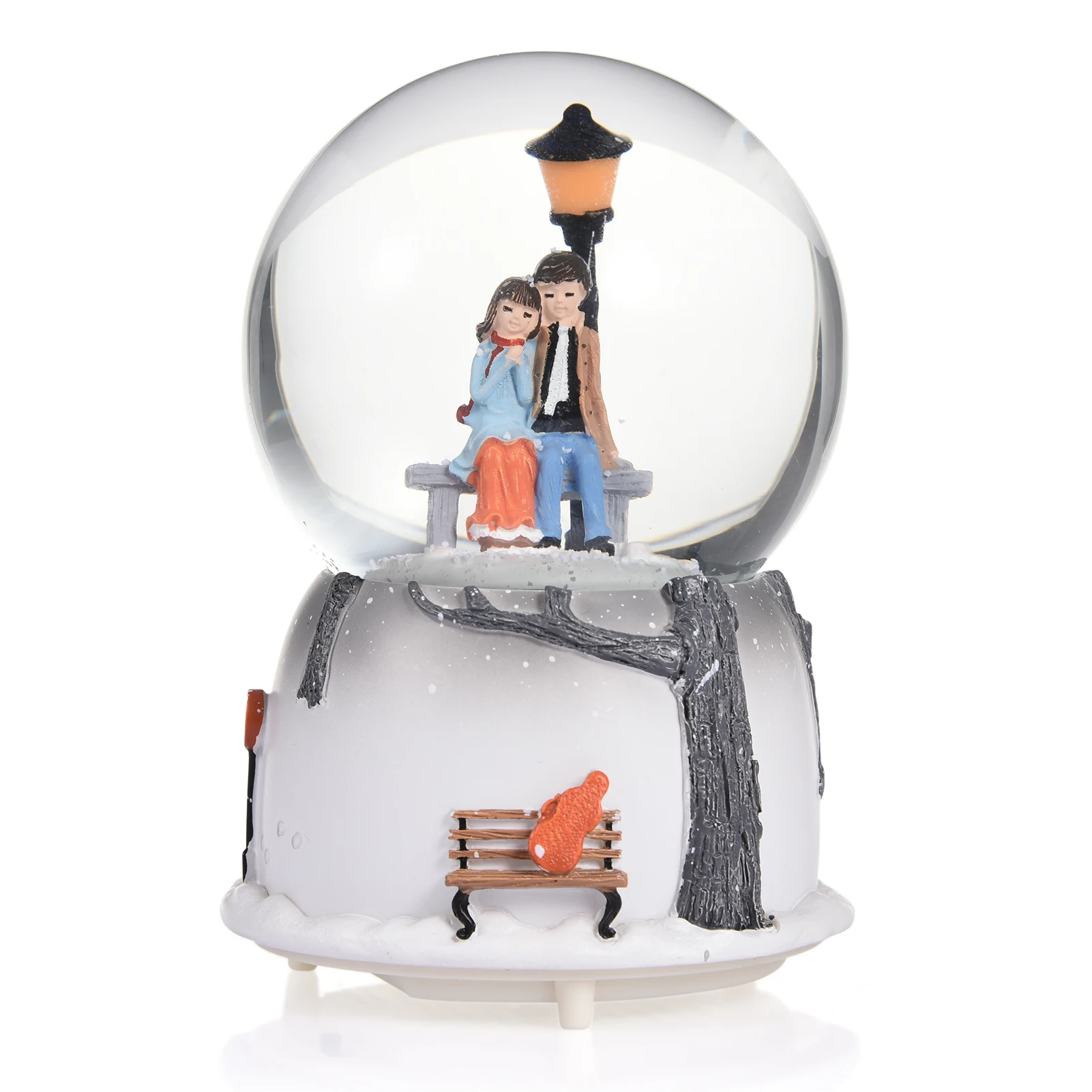 

2020 Automatic Spray Snowflake Sky City Crystal Ball Music Box Romantic Couple Valentine's Day Gift Drifting Snow Decor