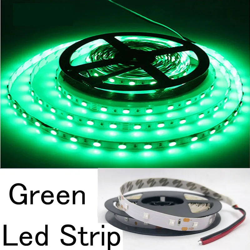 Светодиодные полосы 2835 SMD DC 12V 300Led/5 M 4/3/2/1 м водонепроницаемый гибкие светодиодные ленты лампы Тира светодиодная ФИТА светодиодный 5050 rgb ambilight линию usb в полоску - Испускаемый цвет: Green