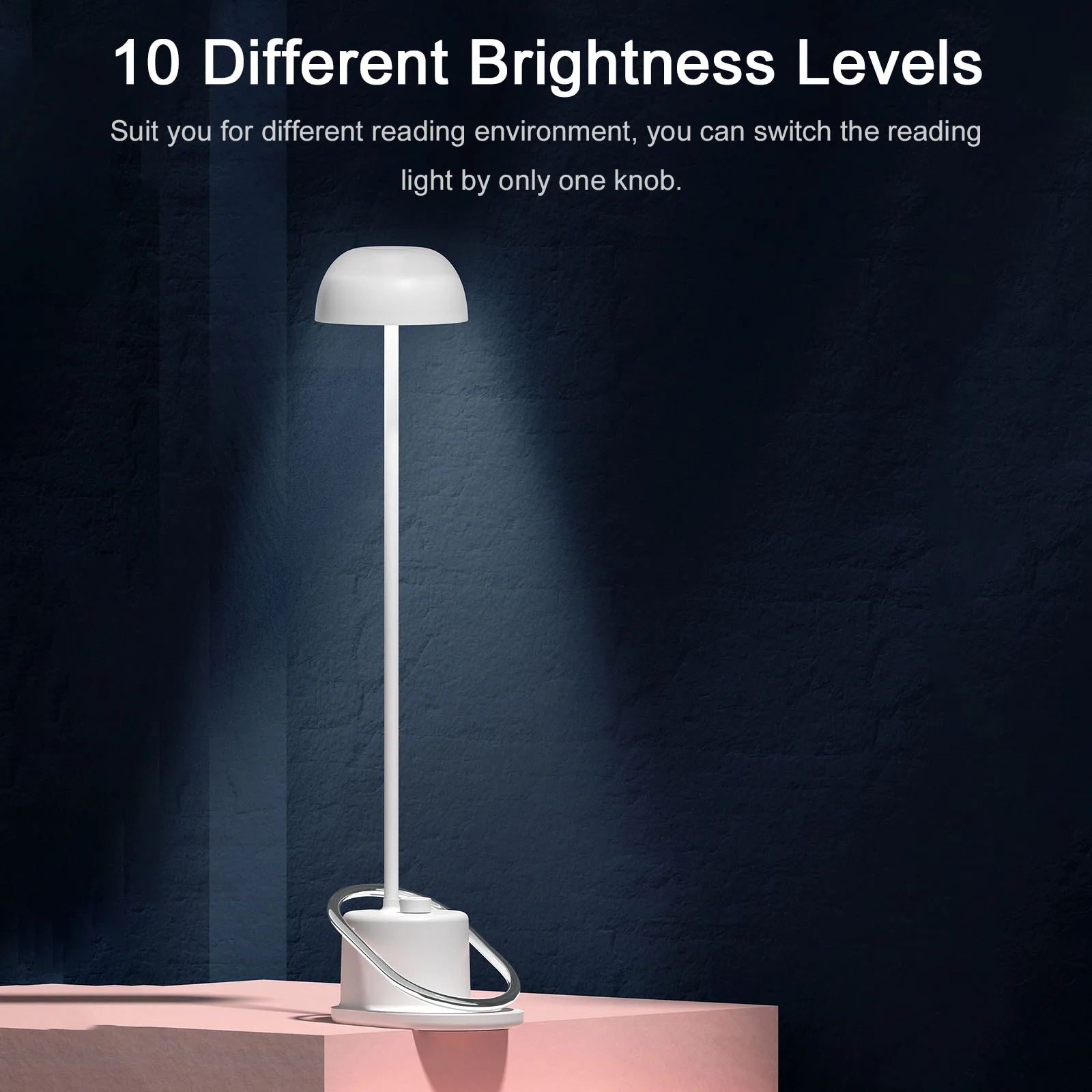 

Flexible Gooseneck LED Desk Lamp USB Rechargeable Table Lamp with Clip Night Light Dimming Led Light 3 Modes for Reading Bedroom