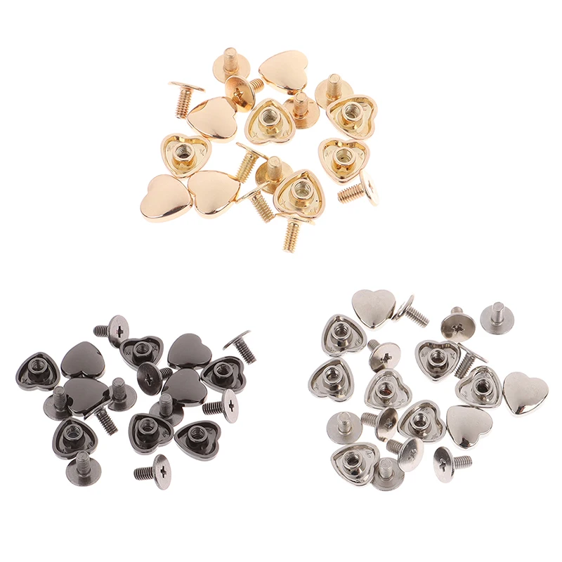 10 шт. сердце аксессуары определенной формы сумки из натуральной кожи на плечо дно