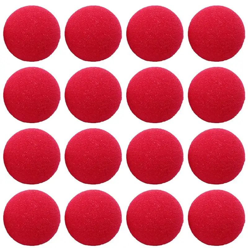 50pcs Red Clown Noses Cosplay Red Sponge Clown Nose Props Clown Sponge Nose Clown Red Nose Ball For Masquerade Cosplay Party
