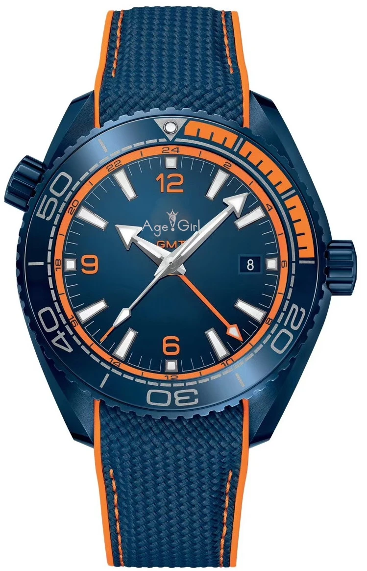 

Luxury New Men Automatic Mechanical Independent GMT Luminous Ceramic Sapphire Rose Gold Blue Black Canvas Rubber Watches
