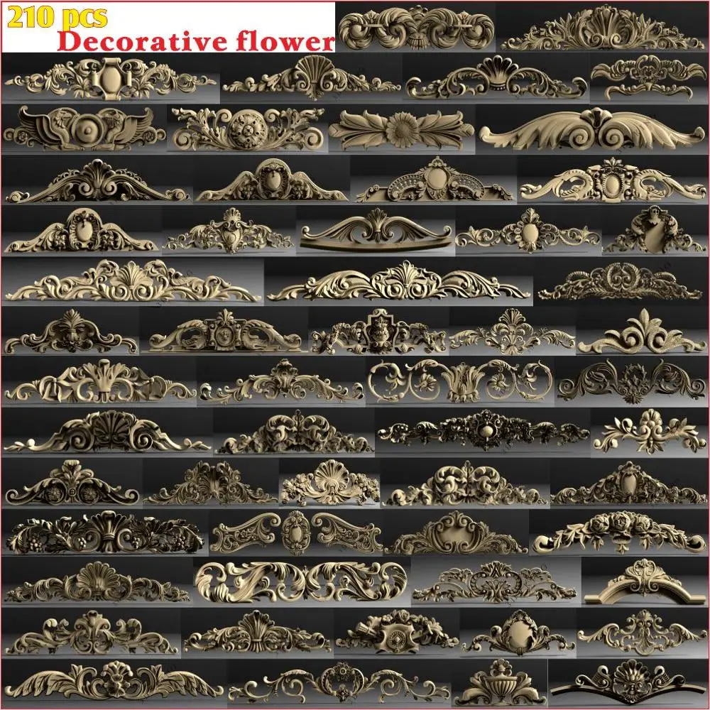 

Цветок декоративный 3D STL 210 для фрезерного станка с ЧПУ Aspire Artcam, модель, рельеф шт.