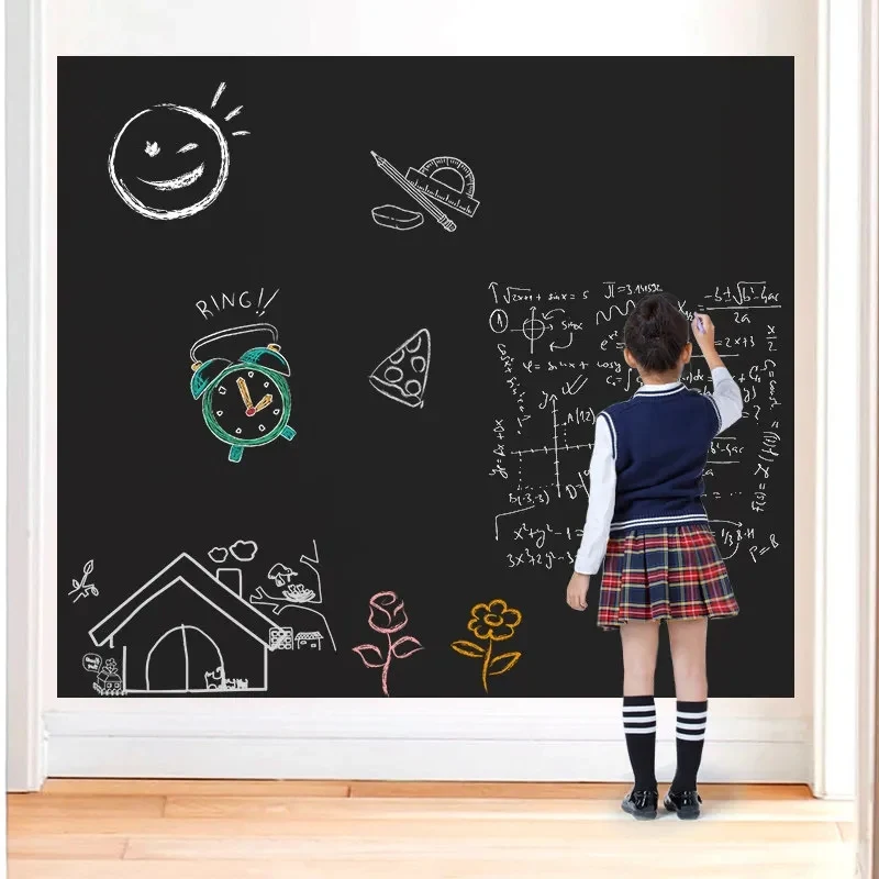 

45 X 100cm Removable PVC Blackboard Stickers Chalk Board Draw Mural Decor Art Chalkboard Wall Sticker for Kids Rooms Durable