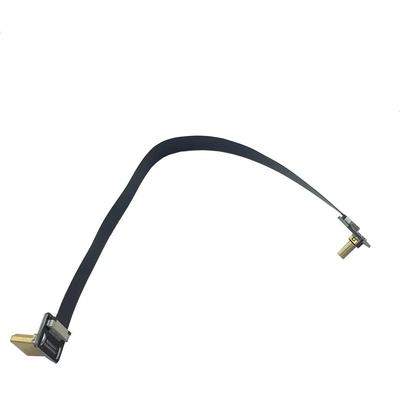 

FPV HDMI-compatible to Micro-hdmi 90 Degree Up Angle FPC Ribbon Flat HDMI-compatible Cable Pitch 20pin for Aerial Photography