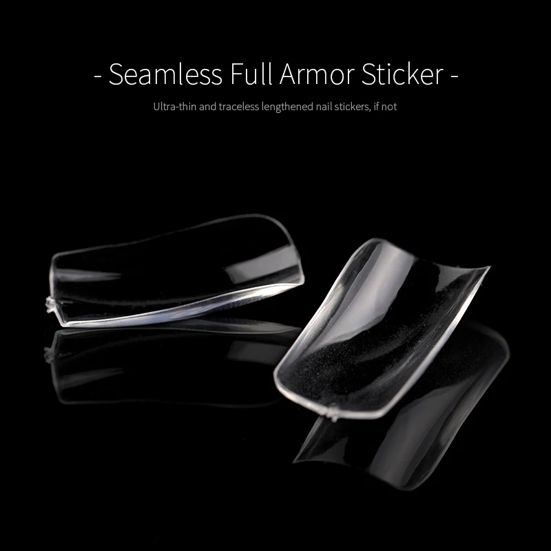 

500 Pieces / 1 Package Fake Nail Tips Clear Finger Nails Full No Trace Card Nail Art display Practice Acrylic UV Gel Varnish To