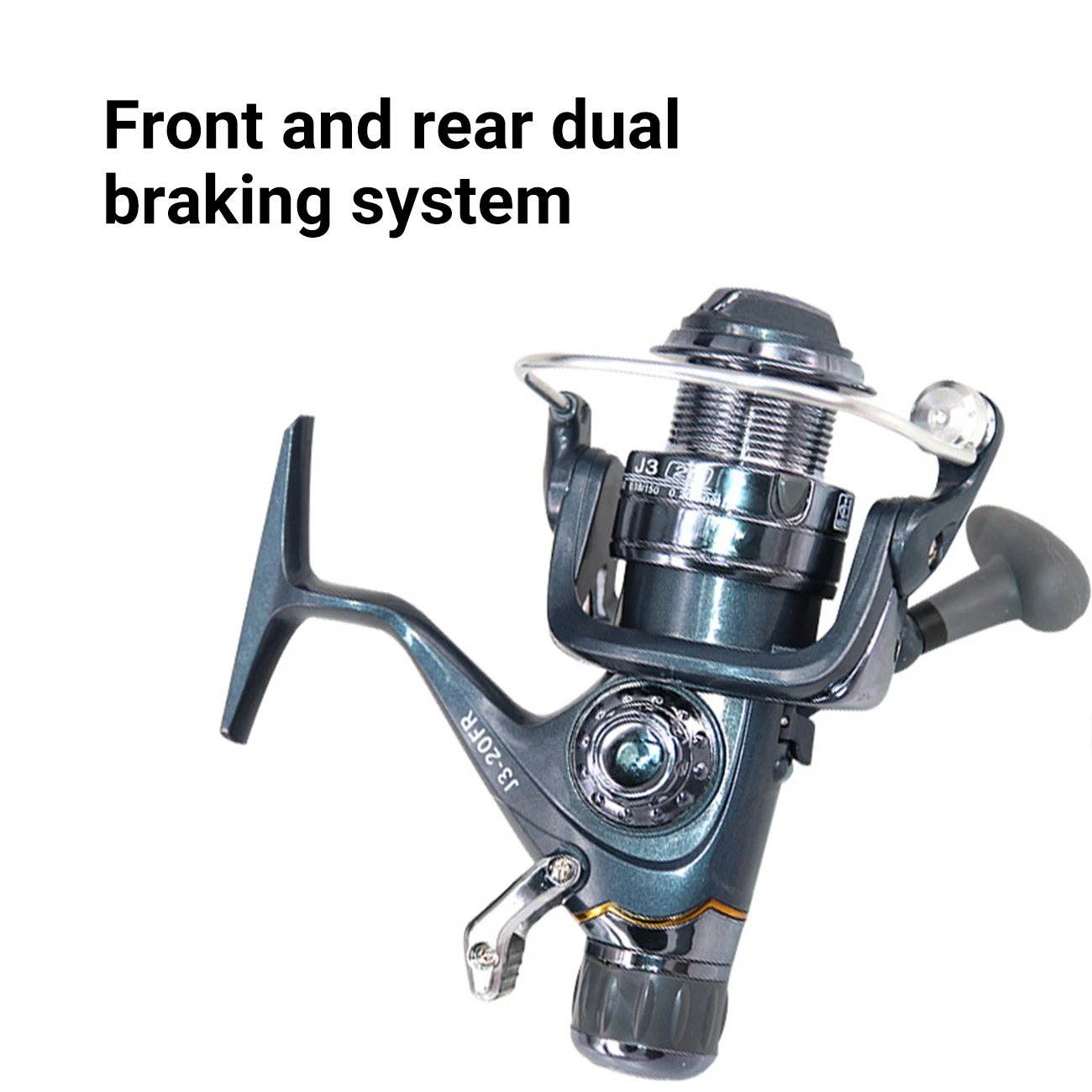 

Spinning Fishing Reels Dual Brake Rocker Fishing Wheel for Saltwater Freshwater Trout Spinning Reel Carp Outdoor Accessories