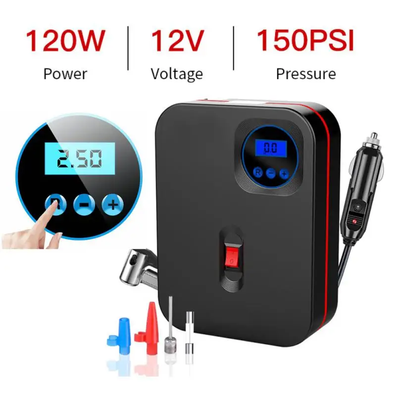 Компрессор Воздушный беспроводной цифровой 120 Вт портативный |