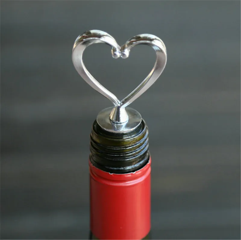 Элегантный Heart Shaped красное вино пробка для бутылки шампанского вина на свадьбу