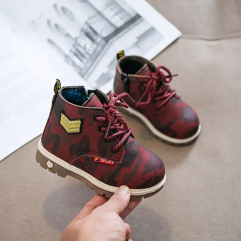 2019 короткие ботинки для мальчиков и девочек от 1 до 5 лет осенние martin малышей