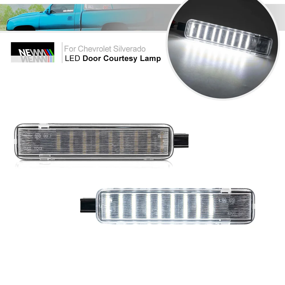 

2x светодиодный дверной проектор, подходящая лампа для Cadillac Escalade для Chevy Silverado GMC Yukon XL для Hummer H2 Canbus без ошибок