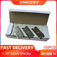 cngzsy 100pcs razor blades safety scraper glue knife glass cleaner replacement carbon steel blade ceramic car labels remover e13