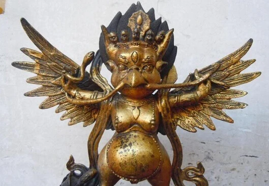 Бесплатная доставка 12 &quotКитайская Изысканная бронзовая позолота резная змея