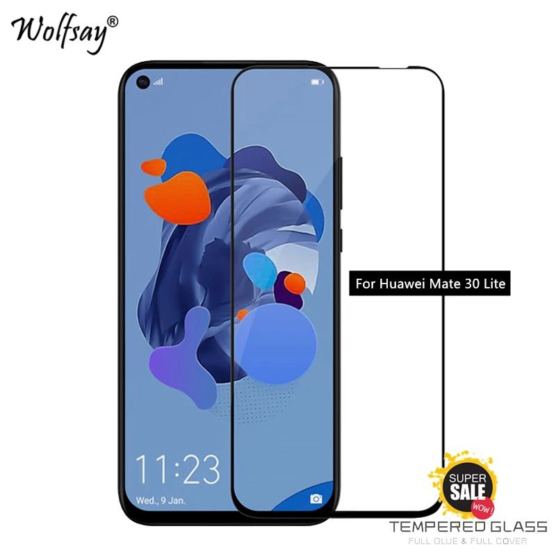 Protector de pantalla de vidrio templado para Huawei Mate 30 Lite, pel&iacute;cula de tel&eacute;fono para Mate 30 Lite, 2 uds.-0