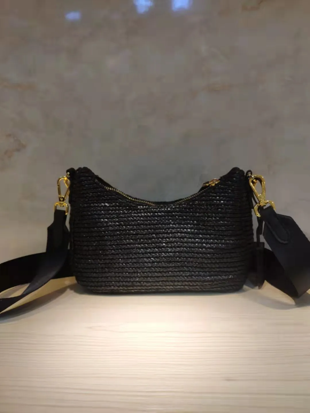 

Women Messenger Crossbody Bags Straw bag Three in one Shoulder bag with logo