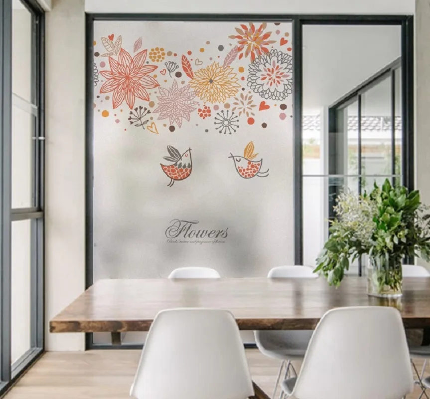 Оконная пленка по индивидуальному размеру статическая клеящаяся с милым