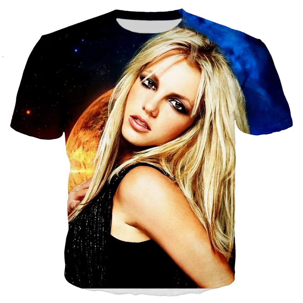 

Britney Spears men/women New fashion cool 3D printed t-shirts casual style tshirt streetwear tops