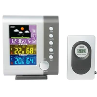 indoor outdoor color weather station digital color forecast station with sensor home alarm clock with temperature alerts chargin