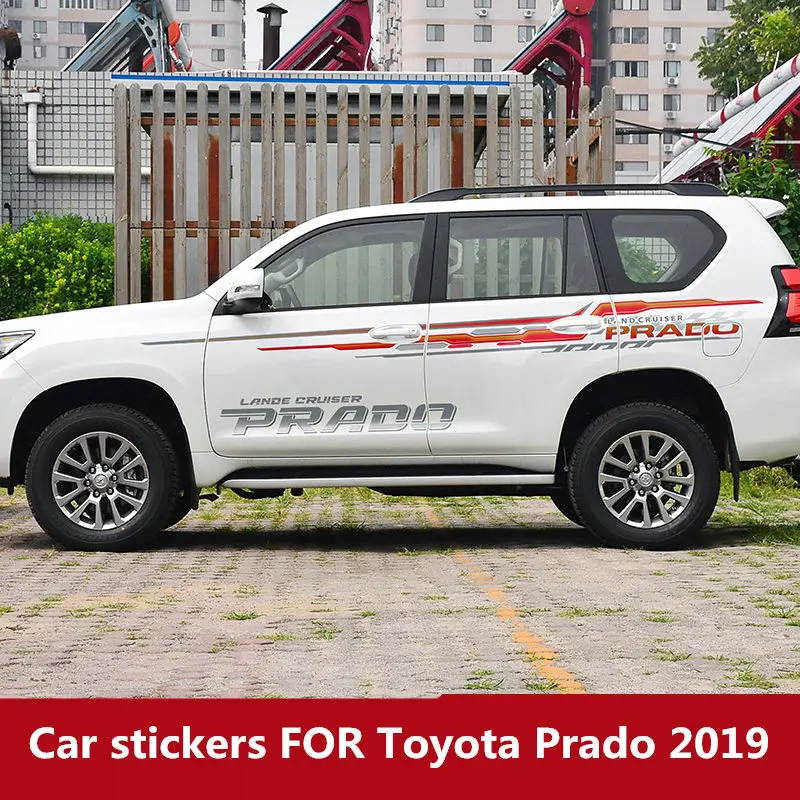 

Автомобильные наклейки для Toyota Prado 2019, цветная полоса кузова, автомобильные наклейки, индивидуальные креативные модные наклейки Prado