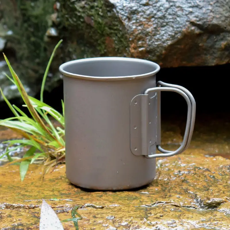 Чашка для кемпинга высокого качества из титана многофункциональная