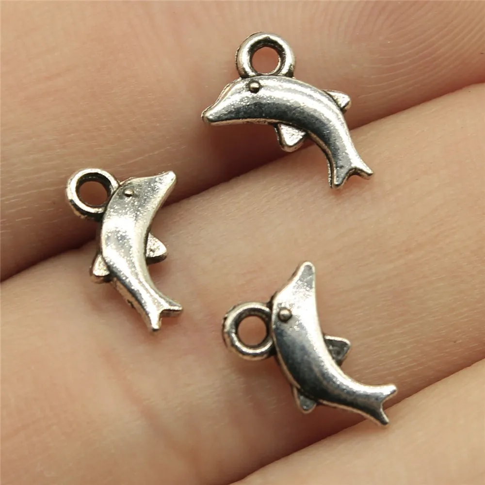 WYSIWYG 40 шт 11x6 мм Jumping Dolphin Charm Подвески для изготовления ювелирных изделий милые