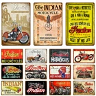 Мотоцикл индийские по выгодной цене и Услуги металлическая табличка Винтаж жестяная вывеска винтажные металлические знаки Винтаж бар украшение из металла плакат YL144