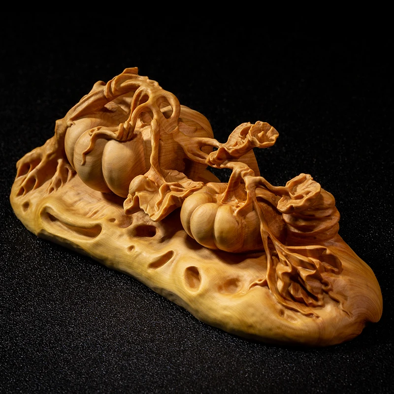 Урожай Тыквы растение скульптура орнамент Искусство Ручная резьба|Статуи и