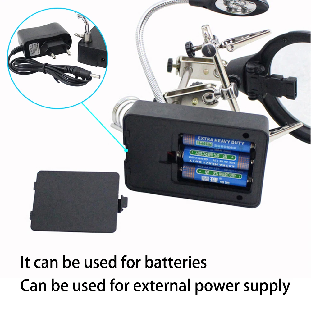 Увеличительное стекло для сварки со светодиодной подсветкой линза 2 5x 7 10x лупа с