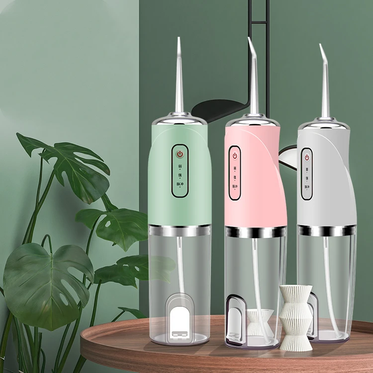 

Oral Irrigator USB Rechargeable Water Flosser Portable Dental Water Jet Water Tank Waterproof Teeth Cleaner