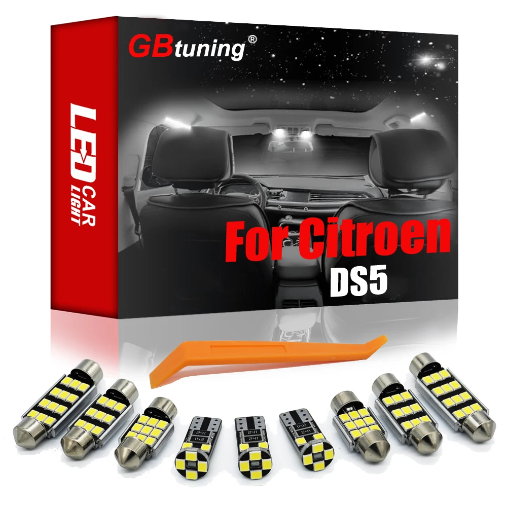 

GBtuning Canbus НЕТ ОШИБОК внутренняя подсветка набор 10 шт для Citroen DS5 2011 2012 2013 2014 2015 автомобиля Крытый светодиодные лампы аксессуары