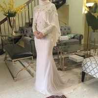 muslim evening prom mermaid dresses 2020 long woman party night elegant plus size arabic formal dress gown