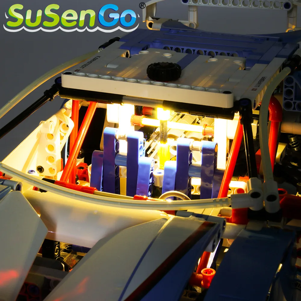 SuSenGo светодиодный светильник комплект для 42077 гоночный автомобиль совместим с 20077