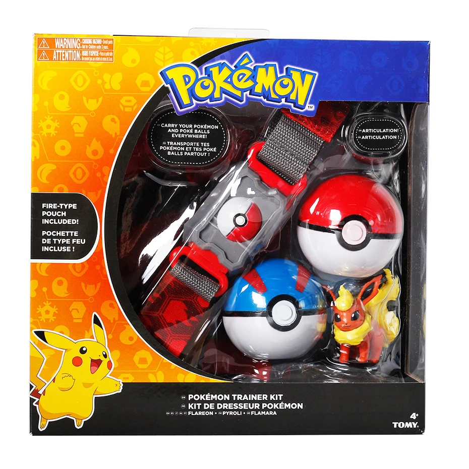 6 styles TOMY Pokemon Elf Ball Belt Pikachu Pokeball Pocket Monster Variant ModelToy Set Action Figure Model Kids Toy Gift | Игрушки и