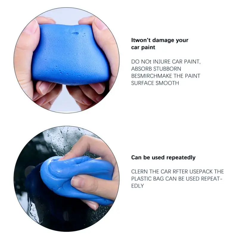 Ручной очиститель автомобиля 100/180 г синий среднего класса глина фильтр для мытья