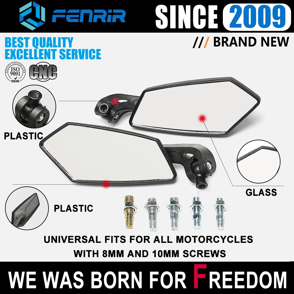 Руль мотоцикла заднего вида боковое зеркало Универсальное для Piaggio Honda Kawasaki Yamaha