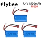 Аккумулятор Lipo 7,4 1500 12423 для Wltoys 12428 12401 12402A, литиевая батарея для гусеничного автомобиля, 12402 мАч 1500 В, Т-образный разъем, 7,4 В